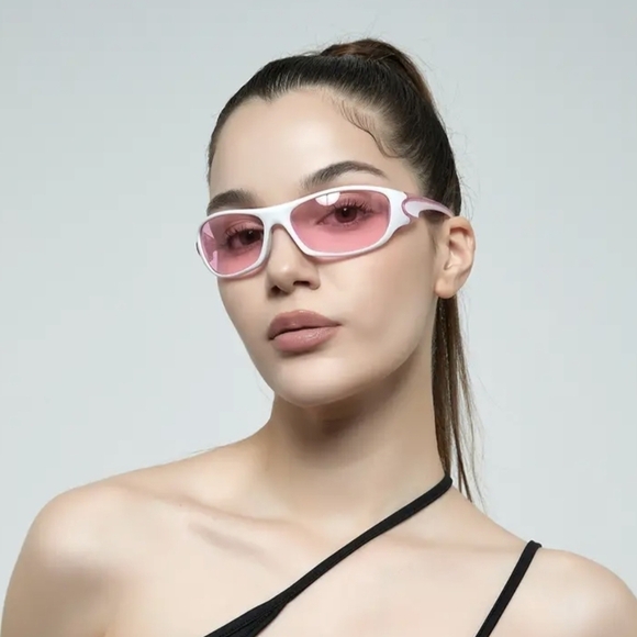 Vintage Cat Sunglasses, Stylish Punk Eyeglasses For Outdoor Sports, T2MISB - Picture 2 of 2